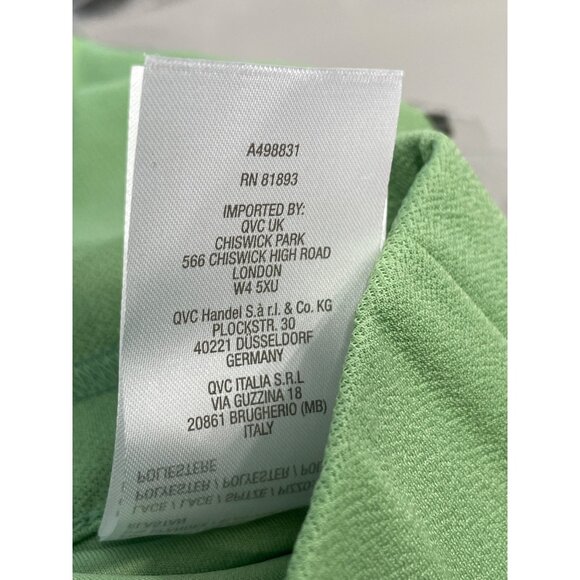 Isaac Mizrahi Live Reg Pebble Knit Wide Leg Crop Womens Large Classic Sage NEW - Picture 6 of 8